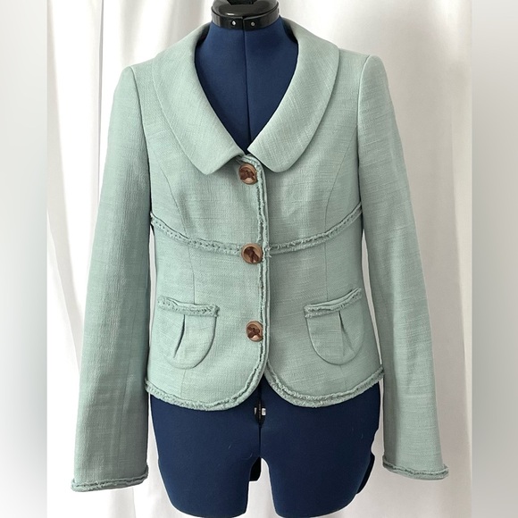 Classiques Entier Robin’s Egg Blue Blazer with Button/Snaps - Picture 2 of 14